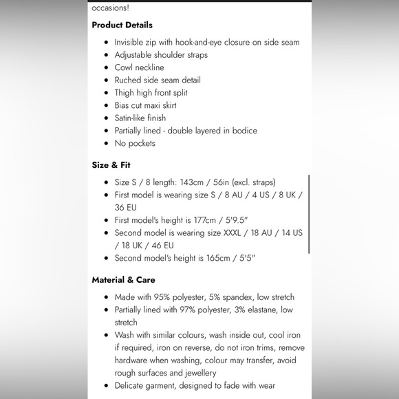 Showpo. JEWELLE MIDI DRESS - HIGH SPLIT COWL NECK SATIN DRESS IN GREEN size 6 - Picture 8 of 8